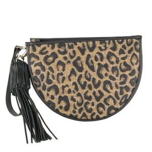Poolside leopard wristlet